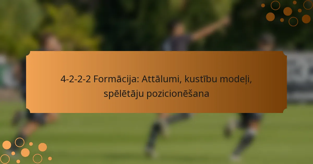 4-2-2-2 Formācija: Attālumi, kustību modeļi, spēlētāju pozicionēšana