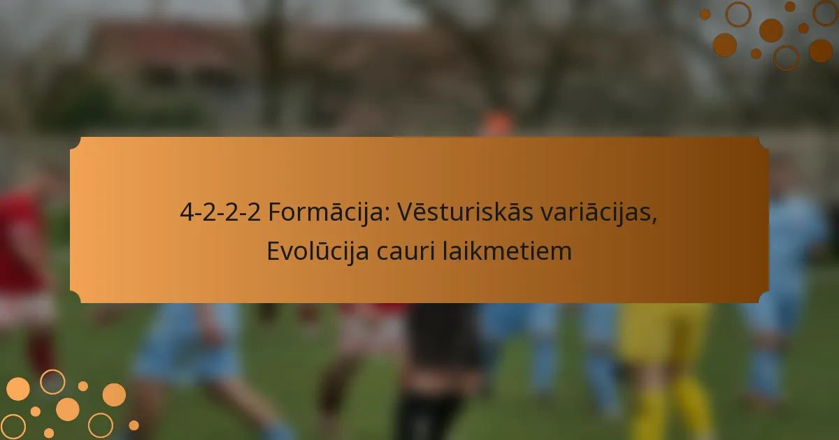 4-2-2-2 Formācija: Vēsturiskās variācijas, Evolūcija cauri laikmetiem