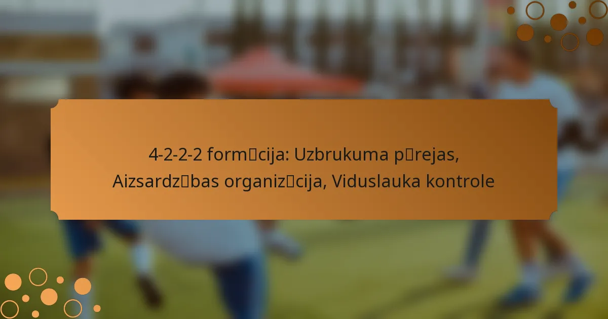 4-2-2-2 formācija: Uzbrukuma pārejas, Aizsardzības organizācija, Viduslauka kontrole