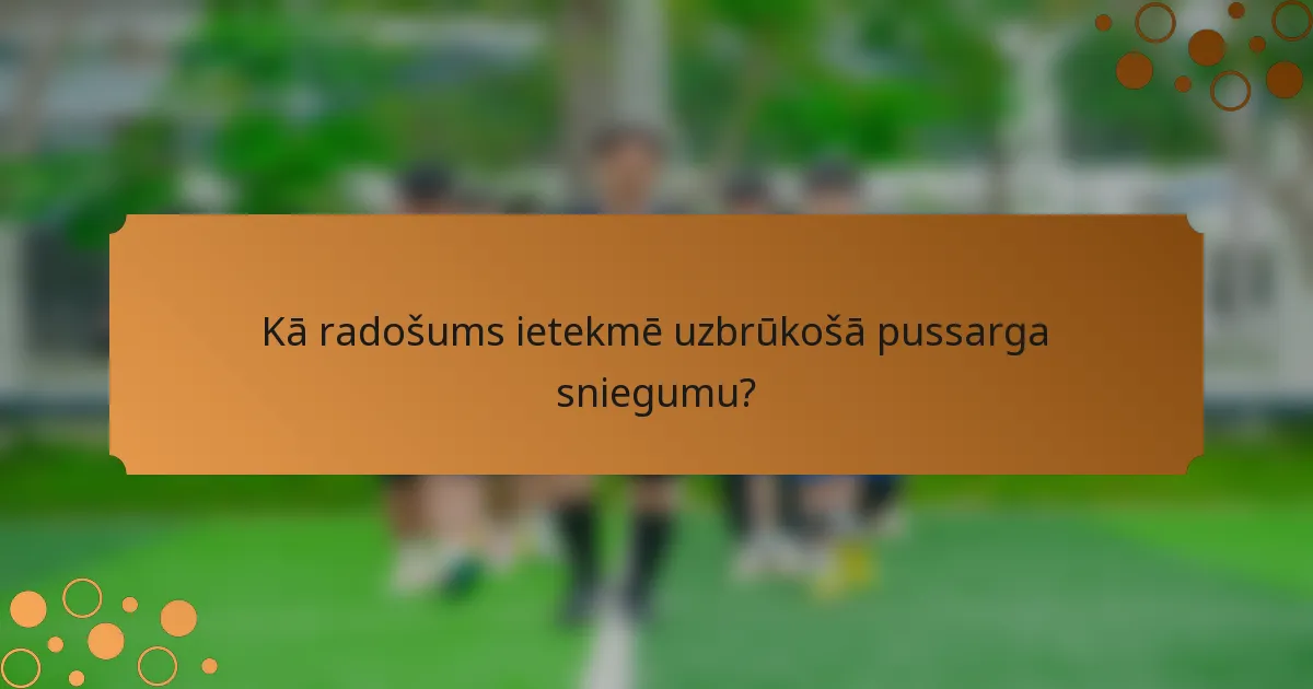 Kā radošums ietekmē uzbrūkošā pussarga sniegumu?
